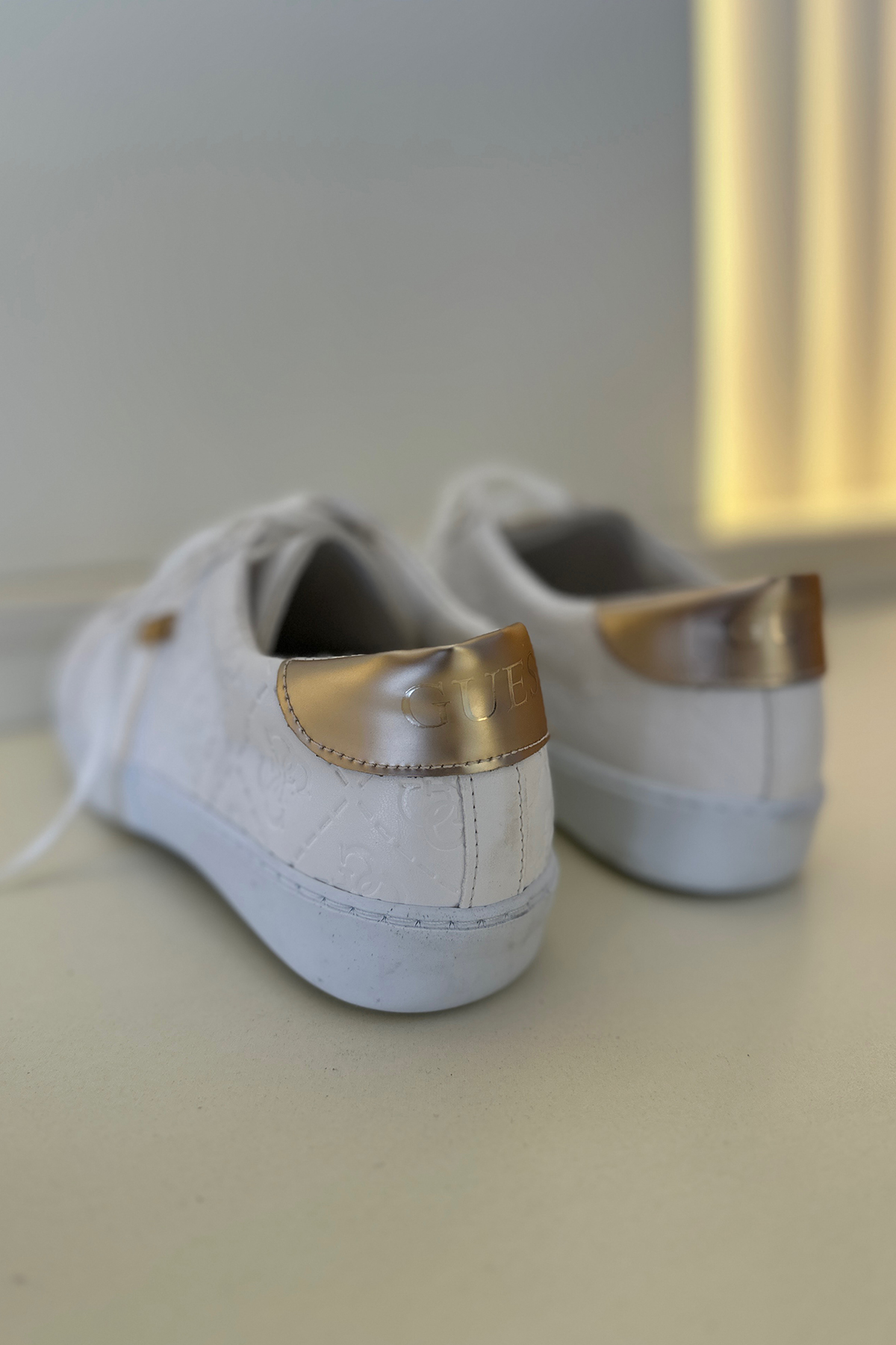 Gss - Sneakers Beyaz Gold Detay