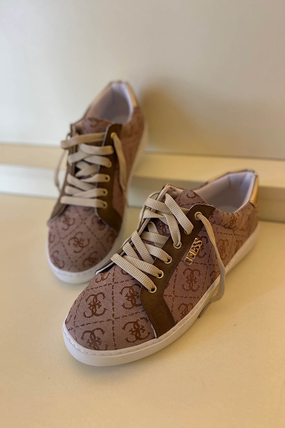 Gss - Sneakers Açık Kahve Gold Detay