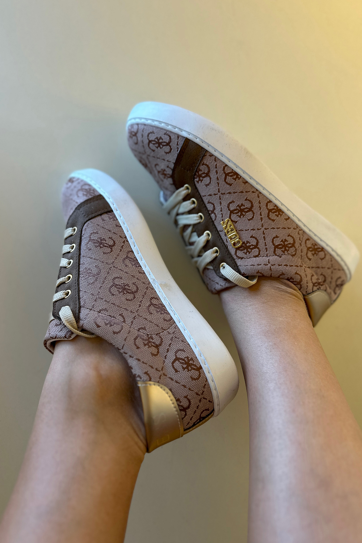 Gss - Sneakers Açık Kahve Gold Detay