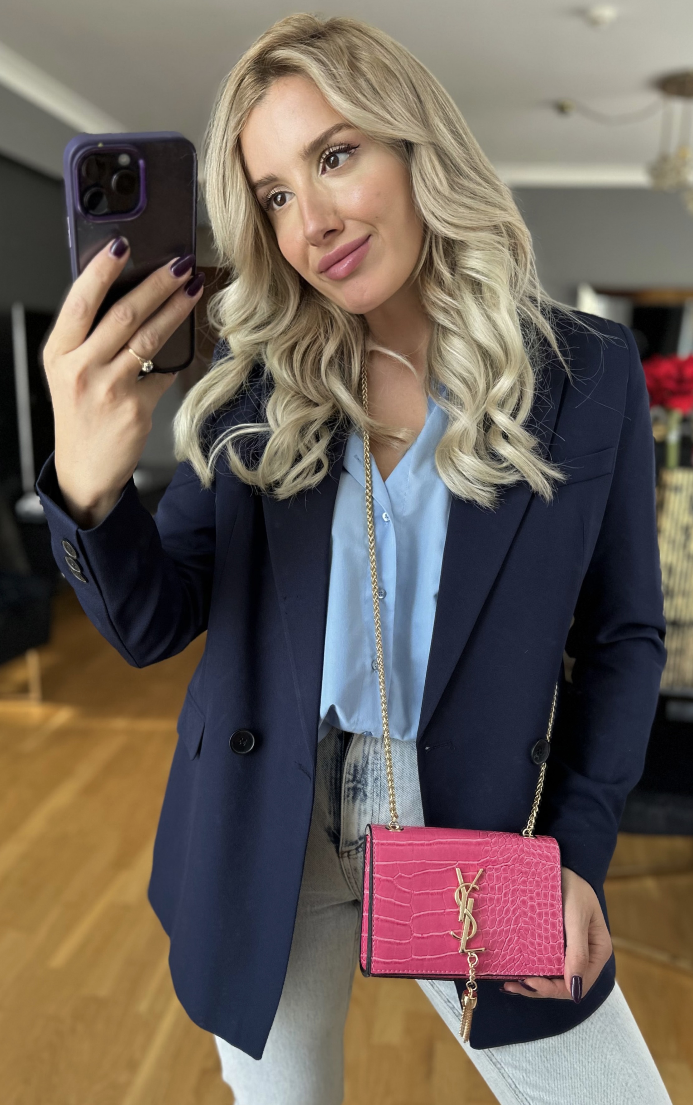 Yves SL - Mahna Fuşya Kroko