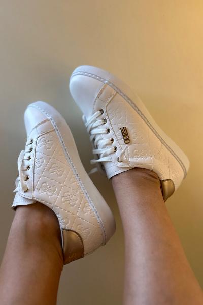 Gss - Sneakers Beyaz Gold Detay