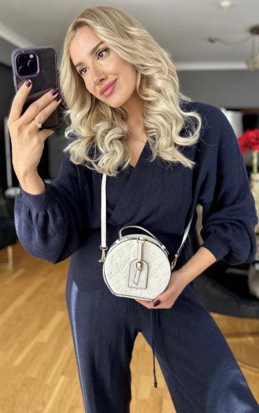 LV. - Necklace Beyaz Sıcak Baskı