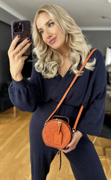 LV.- Necklace Turuncu Sıcak Baskı